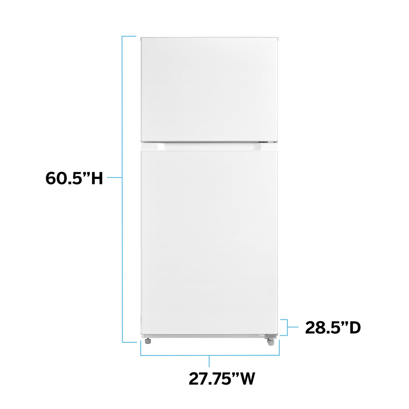 Avanti Frost Free Top Freezer Refrigerator - Stainless Steel / 14.2 cu. ft.