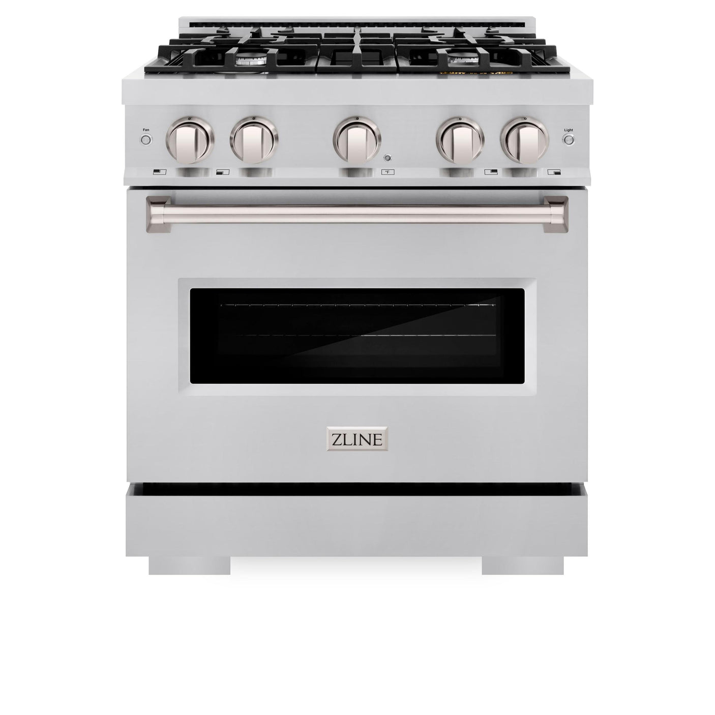 ZLINE 30 in. 4.2 cu. ft. Classic Dual Fuel Range with 4 Burner Gas Cooktop and Electric Convection Oven in Stainless Steel (CDR30)