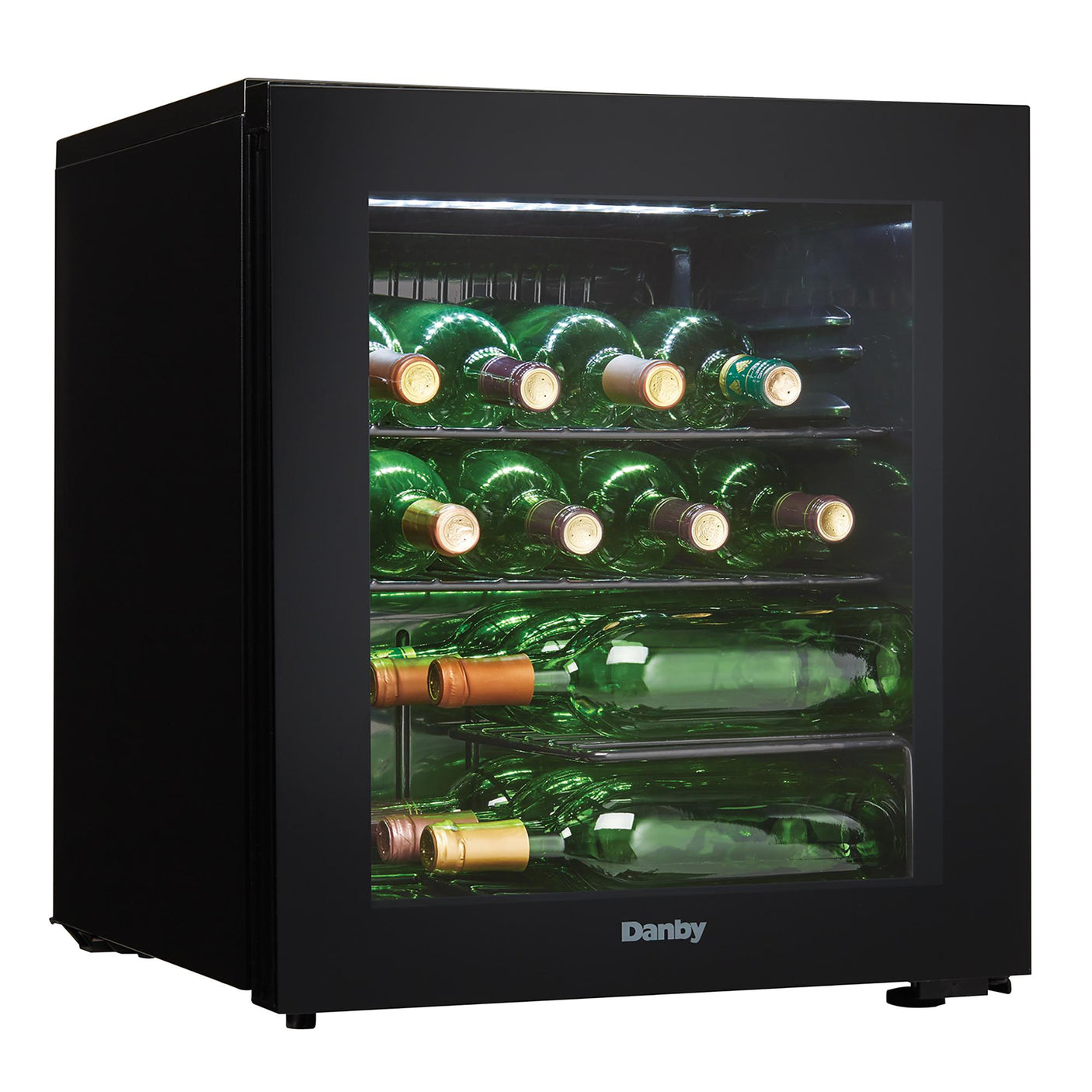 Danby 16 Bottle Free-Standing Wine Cooler in Black