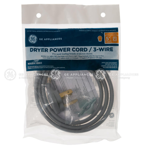 5' 30amp 3 wire dryer cord