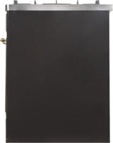 Majestic II 30 Inch Dual Fuel Natural Gas Freestanding Range in Glossy Black with Brass Trim