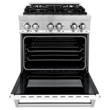 ZLINE 30 in. Dual Fuel Range with Gas Stove and Electric Oven in Stainless Steel (RA30) [Color: White Matte]