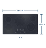 GE® 36" Built-In Knob Control Electric Cooktop