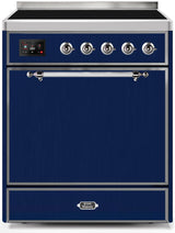 Majestic II 30 Inch Electric Freestanding Range in Blue with Chrome Trim