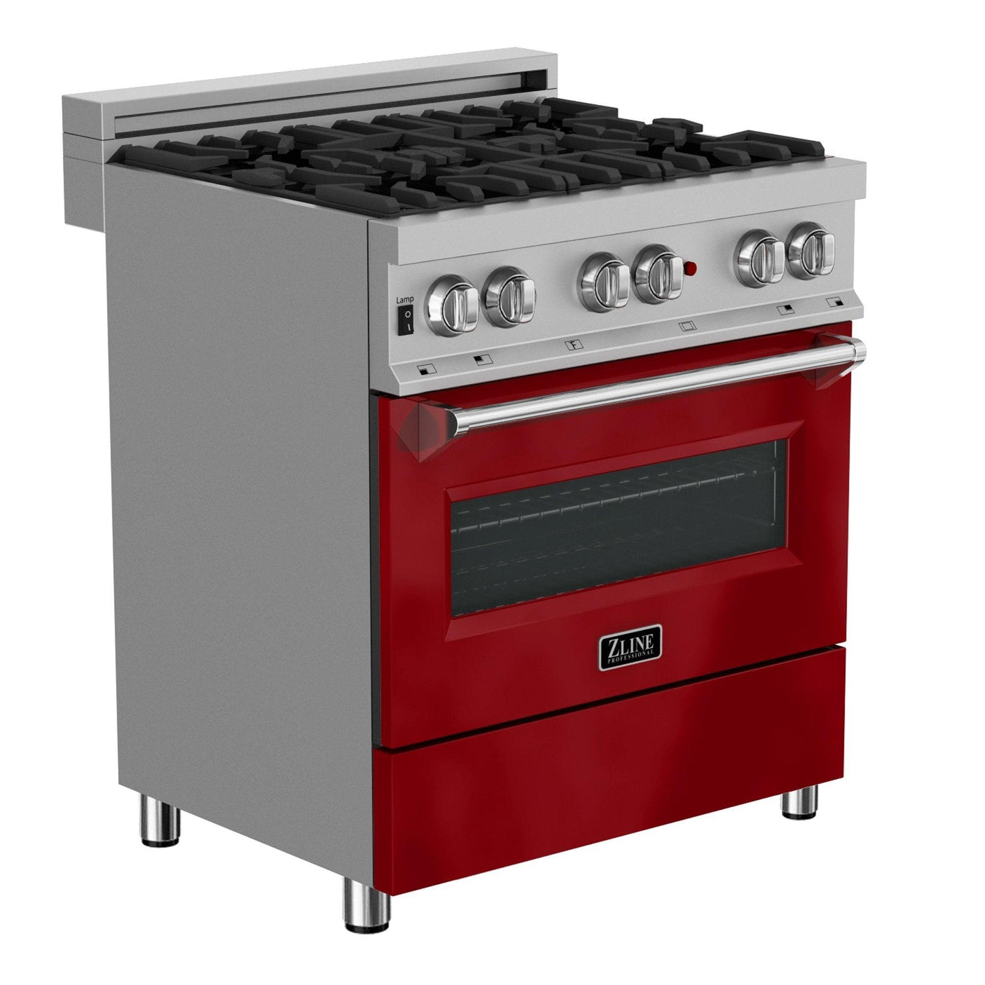 ZLINE 36 in. Professional Dual Fuel Range in DuraSnow Stainless Steel with Color Door Finishes (RAS-SN-36) [Color: Blue Gloss]