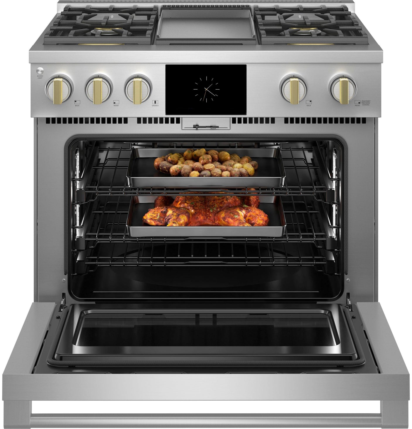 Monogram 36" Dual-Fuel Professional Range with 4 Burners and Griddle