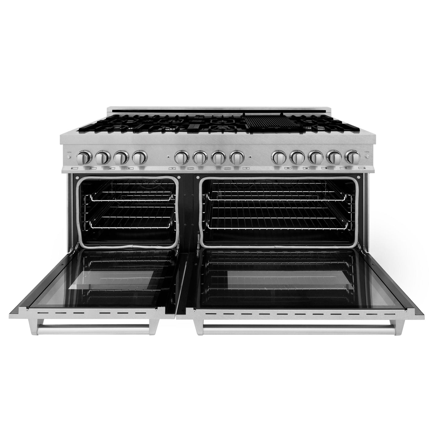 ZLINE 60 in. 7.4 cu. ft. Dual Fuel Range with Gas Stove and Electric Oven in DuraSnow Stainless Steel and Colored Door Options (RAS-60) [Color: DuraSnow Stainless Steel]