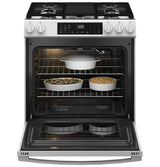 GE® 30" Slide-In Front-Control Convection Gas Range with No Preheat Air Fry and EasyWash™ Oven Tray