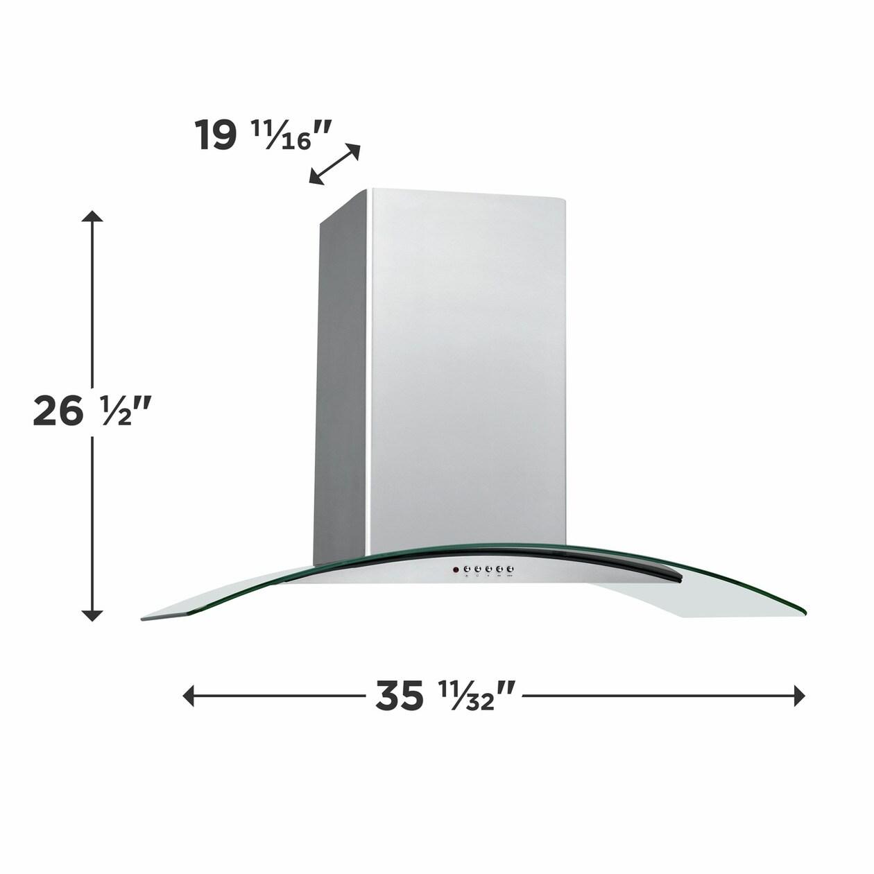 Frigidaire 36" Glass Canopy Wall-Mount Hood