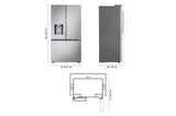 LG Counter-Depth MAX™ with Zero Clearance™ 3-Door French Door Refrigerator with Thin Door Design