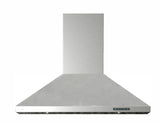 42" 600/395 CFM Italian Made Wall Chimney Range Hood Stainless