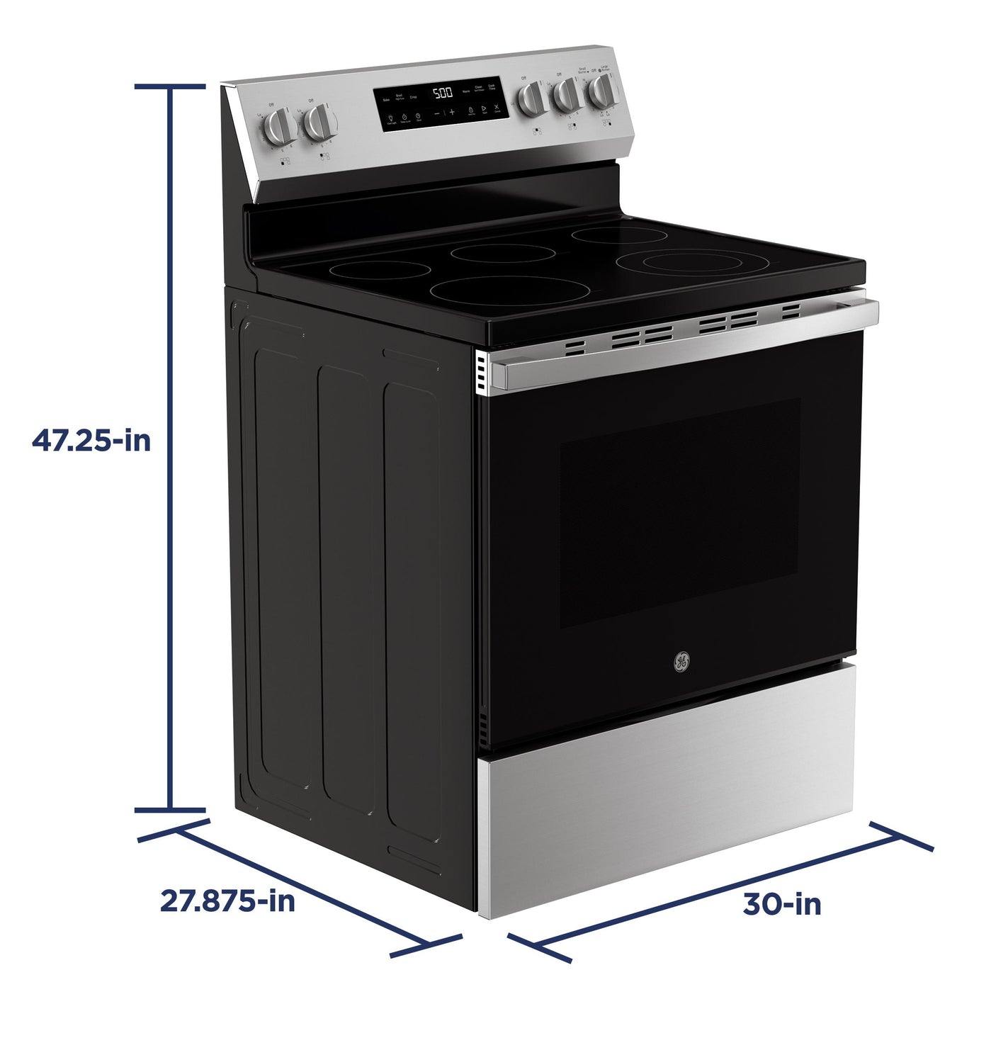 GE® 30" Free-Standing Electric Range with Crisp Mode