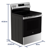 GE® 30" Free-Standing Electric Range with Crisp Mode