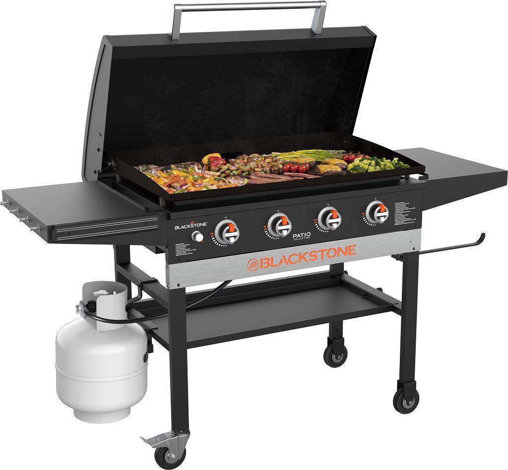 Patio 36in Cart Griddle W/Hood-Black