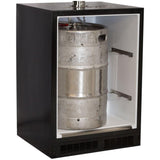 Marvel Built-In Indoor Twin Tap Beer Dispenser - Solid Panel Overlay Ready Door - Integrated Left Hinge