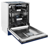 ZLINE 24" Tallac Series 3rd Rack Dishwasher with Traditional Handle, 51dBa (DWV-24) [Color: Blue Gloss]