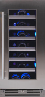 15" Wine Cooler SS Glass RH