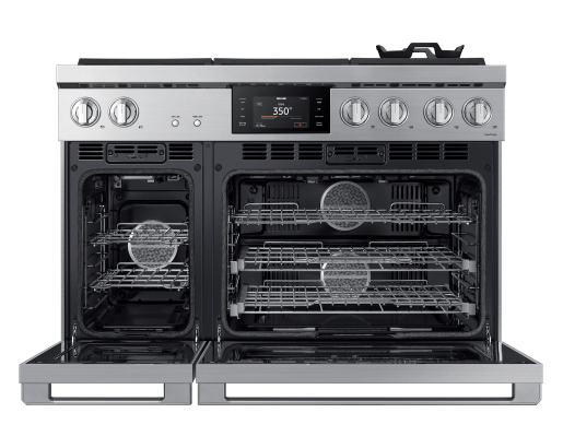 48" Dual-Fuel Steam Range, Silver Stainless, Natural Gas/Liquid Propane