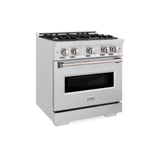 ZLINE 30 in. 4.2 cu. ft. Classic Dual Fuel Range with 4 Burner Gas Cooktop and Electric Convection Oven in DuraSnow' Stainless Steel (CDRS-30)