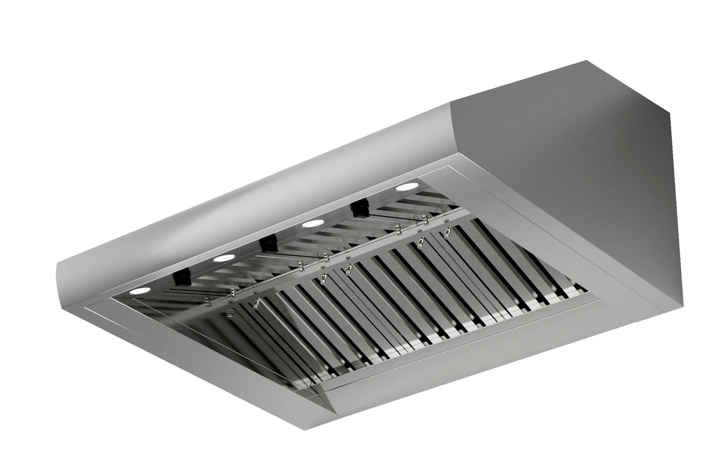 Outdoor hood, 42"W, 33"D, 18"T, 1200CFM, LEDs, pro baffle filters