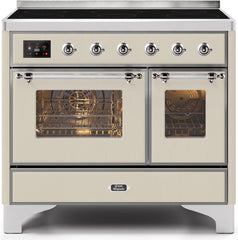 Majestic II 40 Inch Electric Freestanding Range in Antique White with Chrome Trim