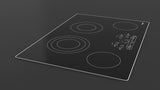 30" RADIANT COOKTOP WITH BRUSHED ALUMINUM TRIM