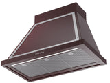 Nostalgie 36 Inch Burgundy Wall Mount Convertible Range Hood