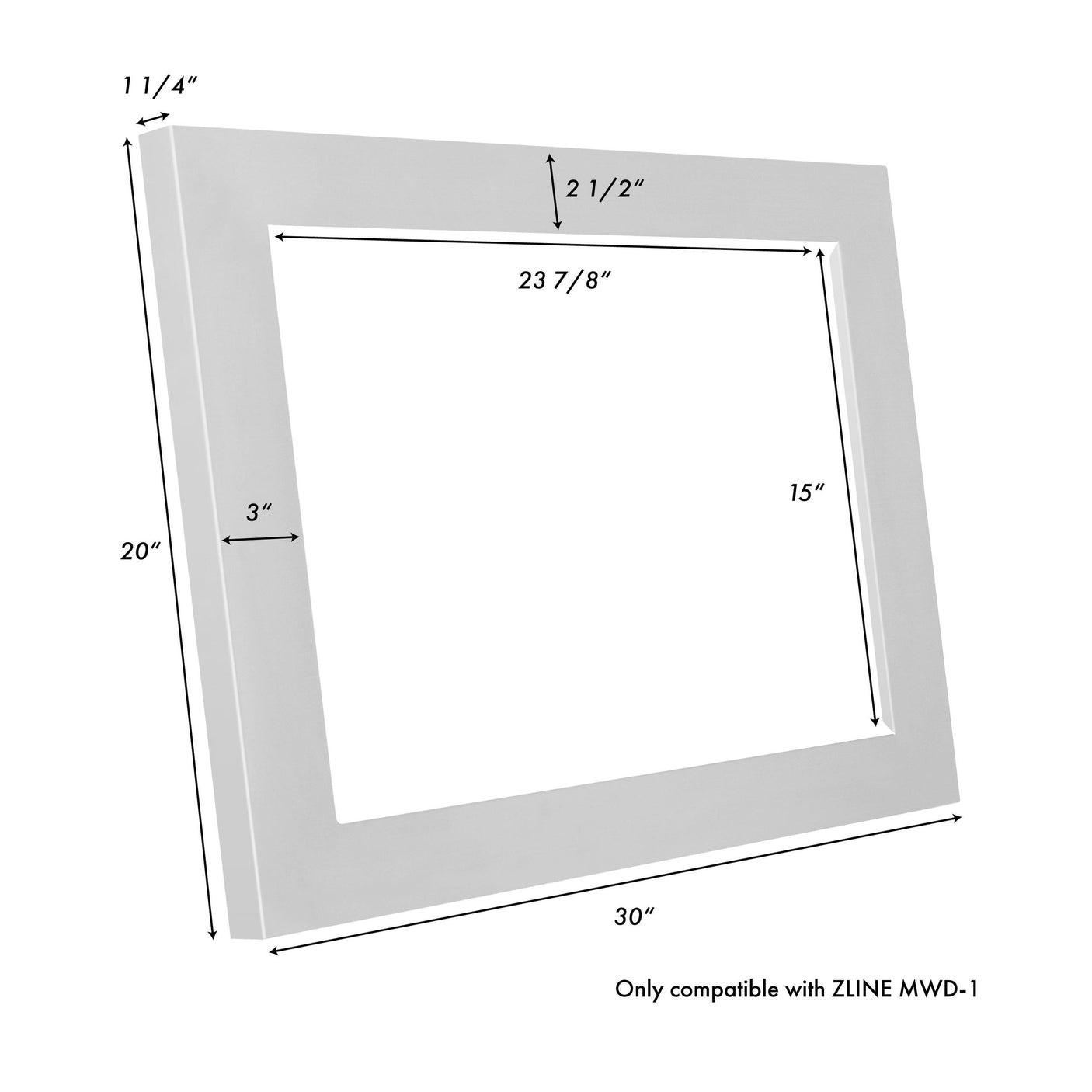 ZLINE 24 in. 1.2 cu. ft. Stainless Steel Microwave Drawer with 30 in. Trim Kit (MWD-TK-30)