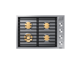 30" Gas Cooktop, Silver Stainless Steel, Natural Gas