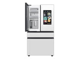 Bespoke Counter Depth 4-Door French Door Refrigerator (23 cu. ft.) with Family Hub™ in White Glass