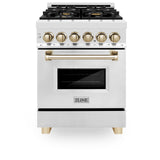 ZLINE Autograph Edition 30" 4.0 cu. ft. Dual Fuel Range with Gas Stove and Electric Oven in Stainless Steel with Accents (RAZ-30) [Color: Gold]