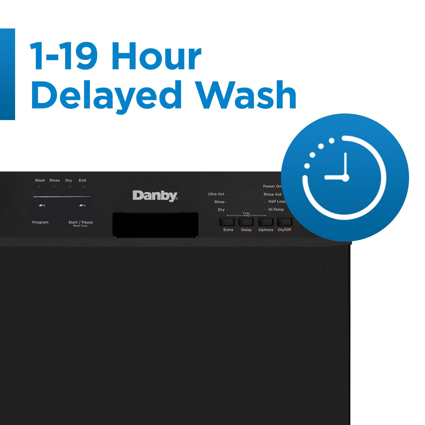 Danby 18" Wide Built-in Dishwasher in Black