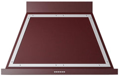 Nostalgie 40 Inch Burgundy Wall Mount Convertible Range Hood