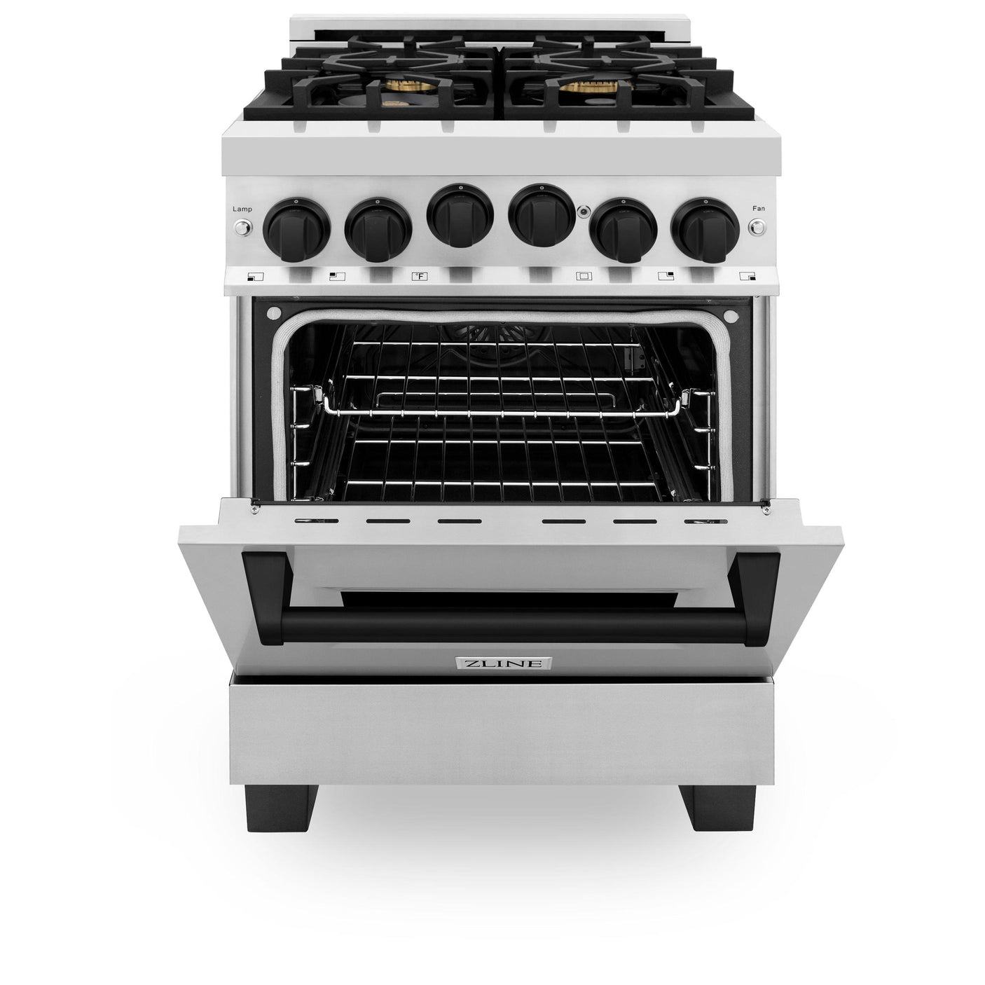 ZLINE Autograph Edition 24" 2.8 cu. ft. Range with Gas Stove and Gas Oven in Stainless Steel with Accents (RGZ-24) [Color: Gold]