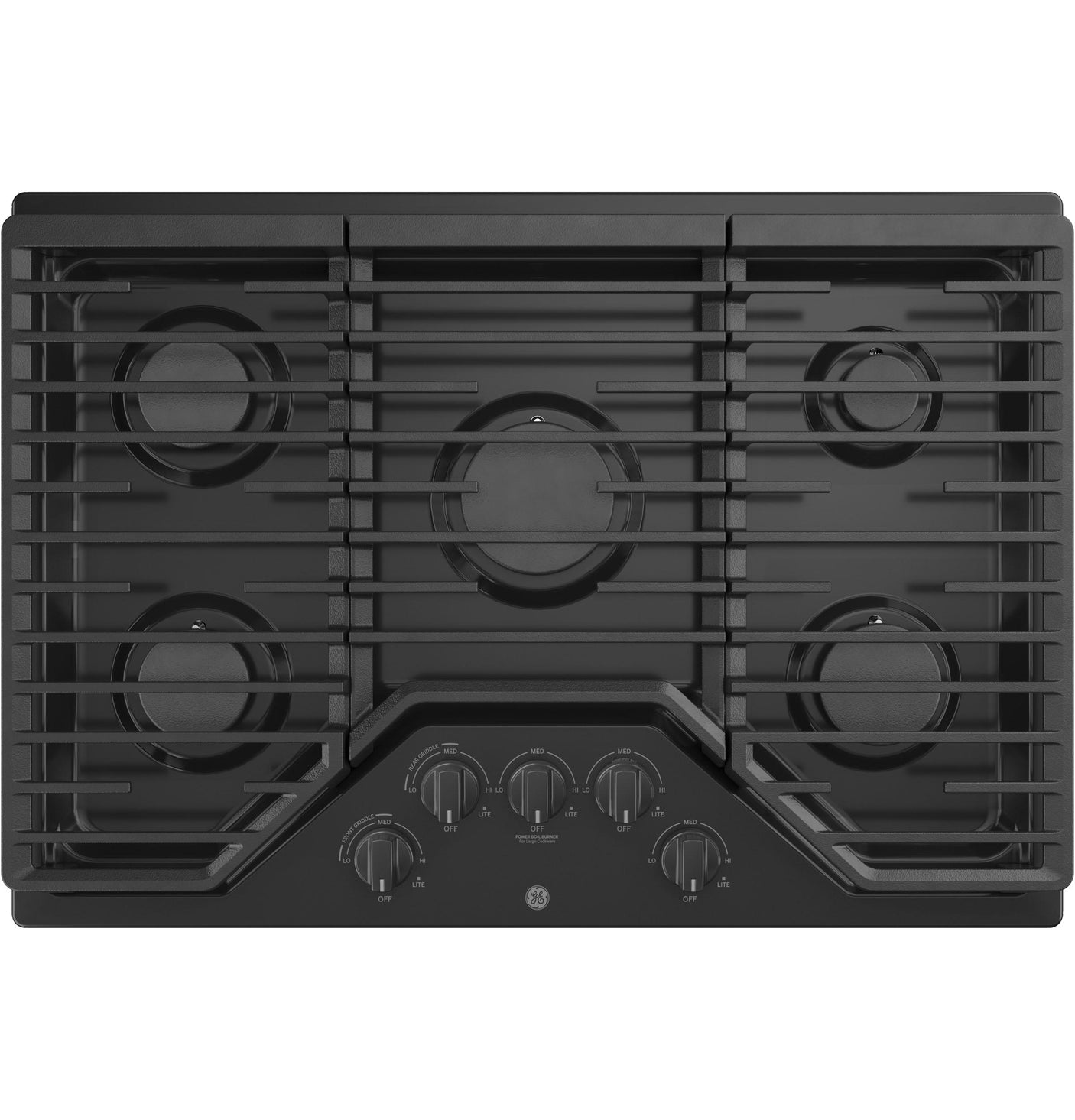 GE® 30" Built-In Gas Cooktop with 5 Burners and Dishwasher Safe Grates