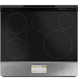 Café™ 30" Smart Slide-In, Front-Control, Induction and Convection Range with In-Oven Camera in Platinum Glass