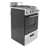 Avanti 20" Compact Gas Range Oven - Stainless Steel / 2.1 cu. ft.