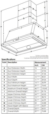 Majestic 30 Inch Blue Grey Wall Mount Convertible Range Hood