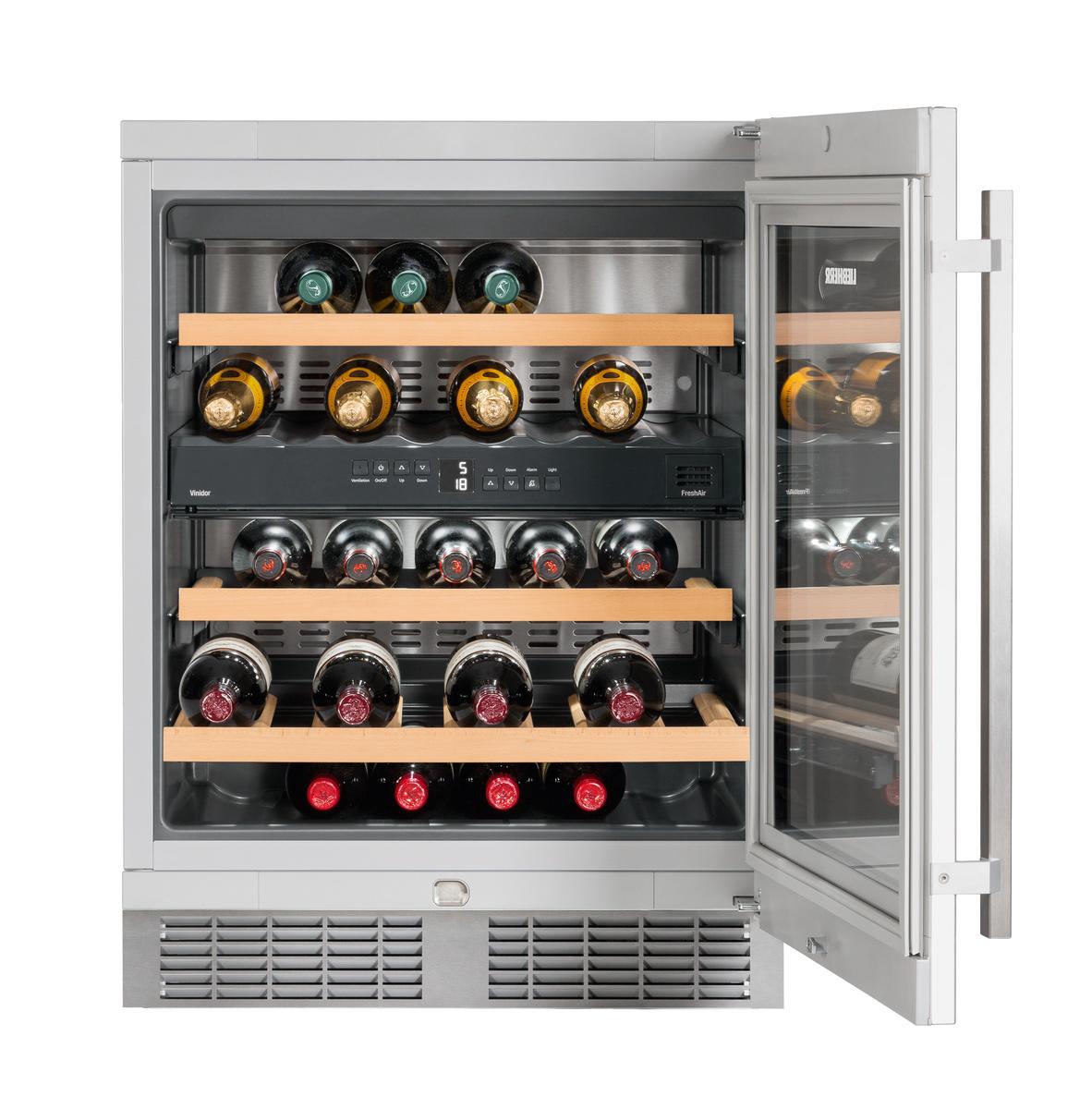 Built-under multi-temperature wine fridge