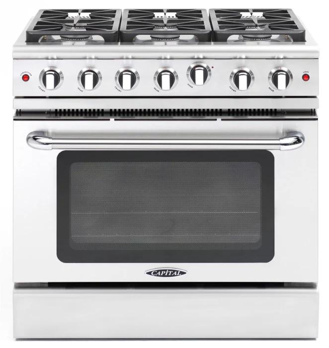 Precision 36" Gas Manual Clean Range