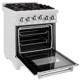 ZLINE 24 in. 2.8 cu. ft. Range with Gas Stove and Gas Oven in DuraSnow Stainless Steel (RGS-SN-24) [Color: White Matte]