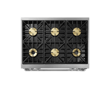 Dual Fuel Pro Range, Silver Stainless Steel, Natural Gas