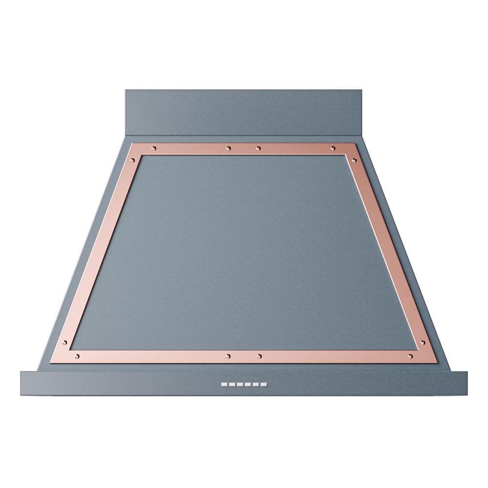 ILVE UANB36BGP Nostalgie Noblesse 36 inch Range Hood (Blue Grey, Copper)