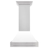 ZLINE 30 in. DuraSnow Stainless Steel Range Hood with Color Shell Options (8654SNX-30) [Color: White Matte]