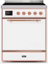 Majestic II 30 Inch Electric Freestanding Range in White with Copper Trim