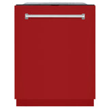 ZLINE 24" Monument Series 3rd Rack Top Touch Control Dishwasher with Stainless Steel Tub, 45dBa (DWMT-24) [Color: Red Gloss]