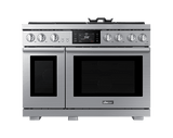 48" Dual-Fuel Range, Silver Stainless, Natural Gas/Liquid Propane