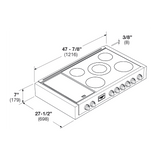 SOFIA 48" PRO INDUCTION RANGETOP WITH GRIDDLE