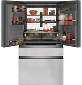 Café™ ENERGY STAR® 22.3 Cu. Ft. Smart Counter-Depth 4-Door French-Door Refrigerator in Platinum Glass