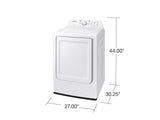 7.2 cu. ft. Gas Dryer with Sensor Dry and 8 Drying Cycles in White